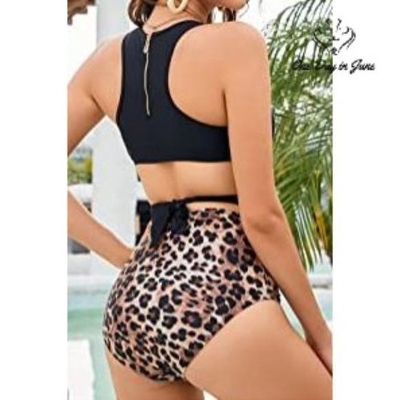 Mollybell Leopard Cut Out Racerback One Piece Size S - Picture 2 of 4